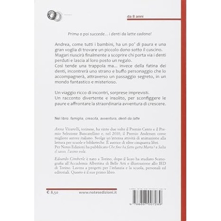 Il retro del libro Il mistero del dente perduto di Notes Edizioni Il retro del libro Il mistero del dente perduto di Notes Edizioni