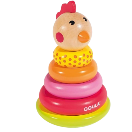 La Gallina impilabile di Goula in legno sicura e resistente