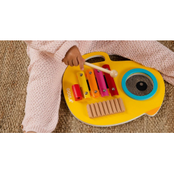 Tiki 3 in 1: Xilofono, Güiro e tamburo per bambini da 1 anno Tiki 3 in 1: Xilofono, Güiro e tamburo per bambini da 1 anno