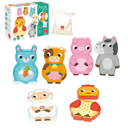 12 pezzi magnetici intercambiabili per formare 6 animali 12 pezzi magnetici intercambiabili per formare 6 animali