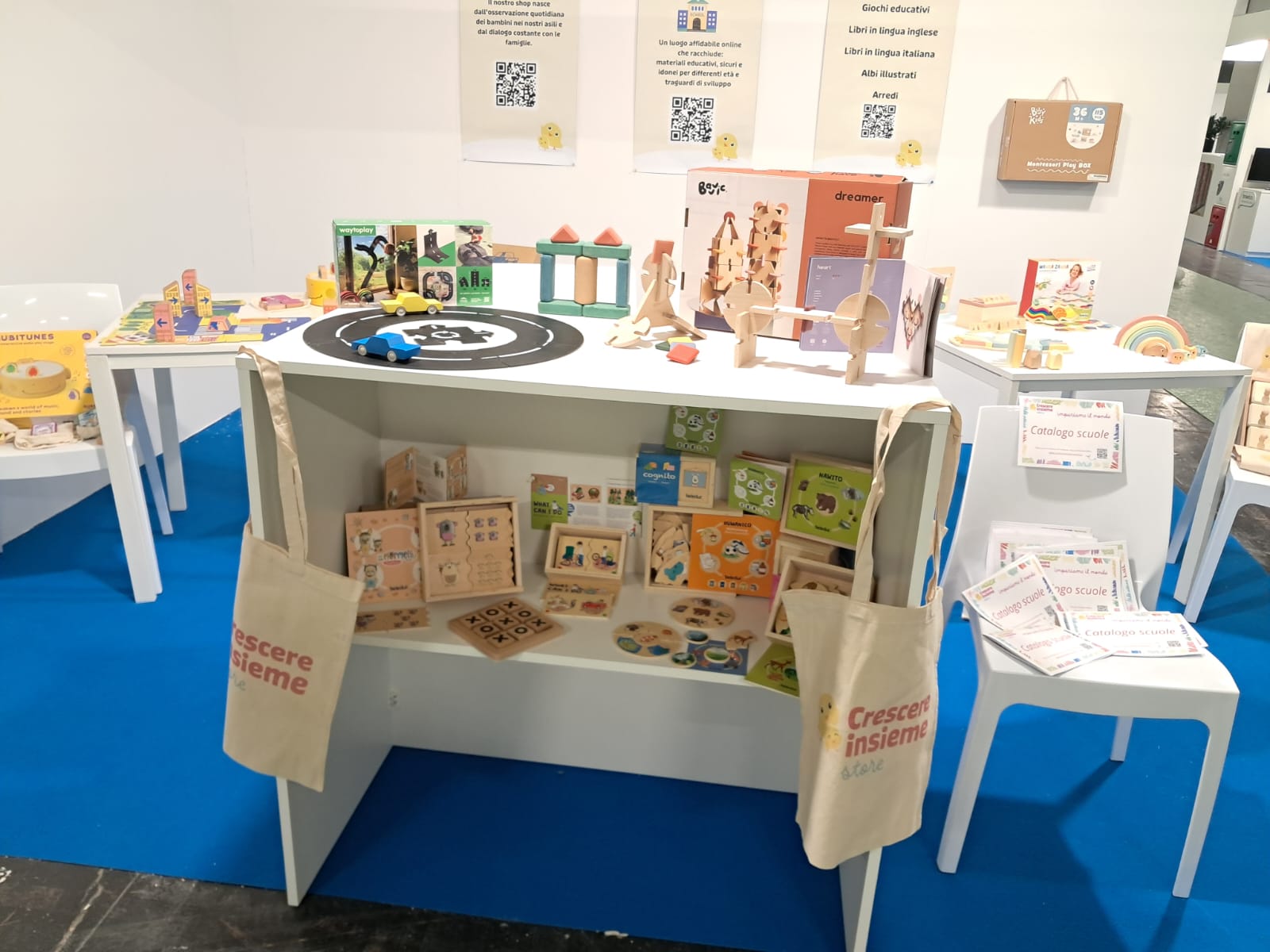 Un particolare dello stand di Crescere Insieme a Didacta